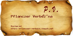 Pflanczer Verbéna névjegykártya